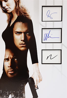 PRISON BREAK mehrfach signiertes 18x12 Foto Display PURCELL, MILLER, CALLIES COA