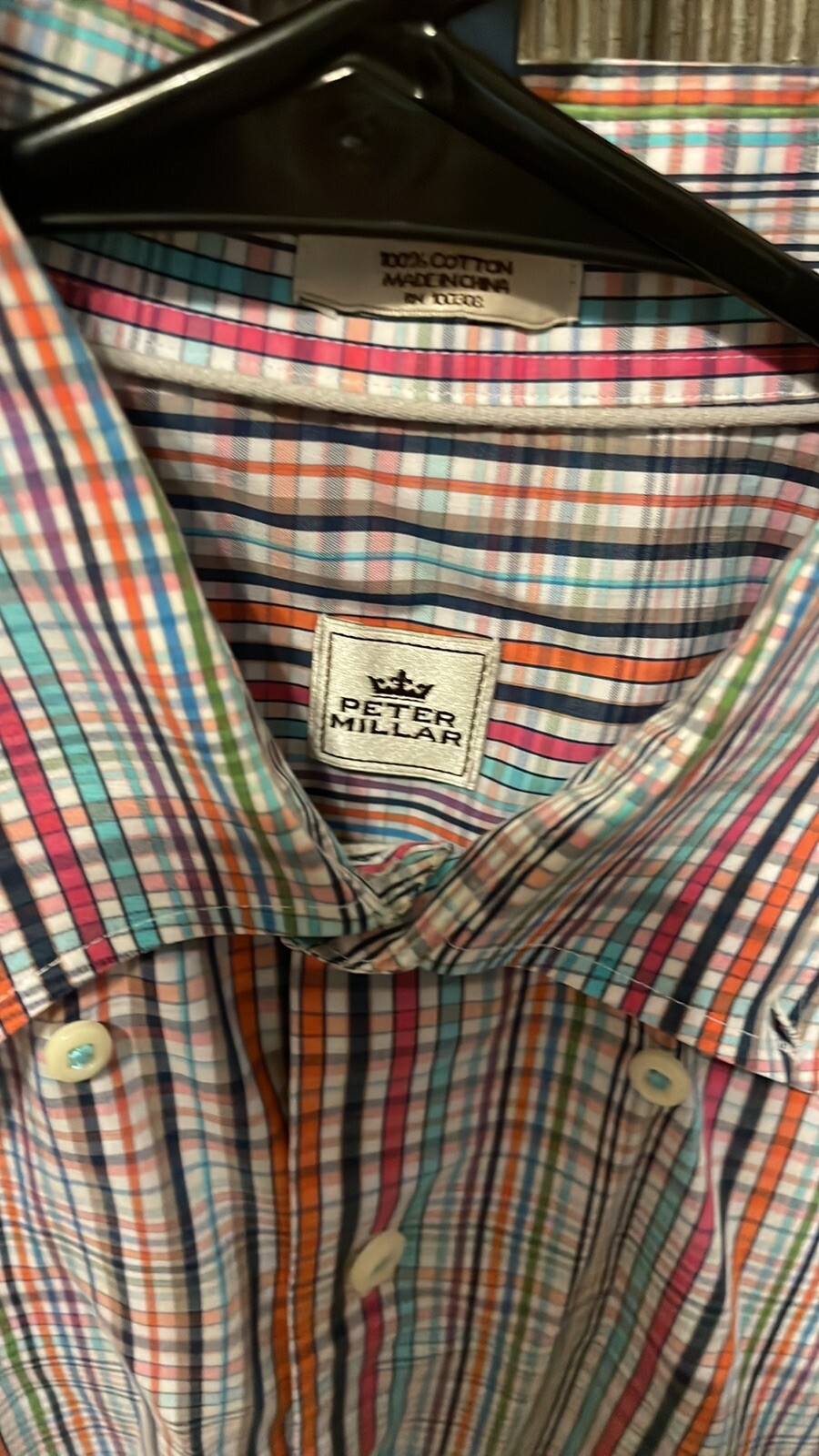 peter millar size medium long sleeve button down - image 4