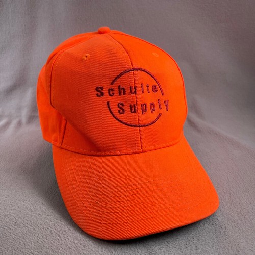 Schulte Supply Hat Mens Orange Snapback Cap Embroidered Logo Otto