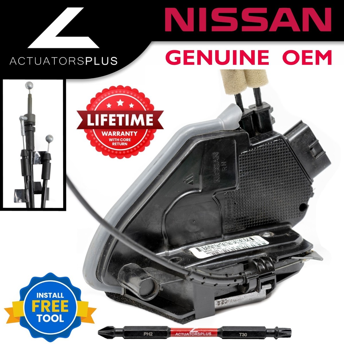 日産リーフのバッテリー作動円錐形純正295B03NA0A 11BA001002 Nissan Leaf Genuine OEM Front Right Door Lock Latch Actuator 13-24