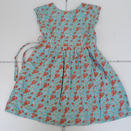 RUN & FLY Dress 10 Blue Short Sleeve Knee Length Round Neck Fish Lobster Sea