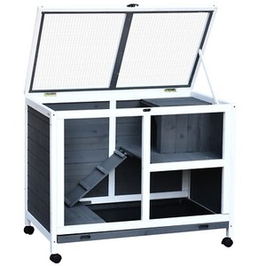 Bunny Rabbit Hutch Indoor Cage Outdoor Playpen Solid Wood 