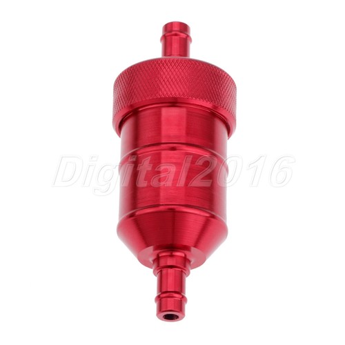 Red 8mm 5/16" Motorcycle CNC Fuel Gas Petrol Filter Washable Cleaner for Suzuki - Picture 2 of 10