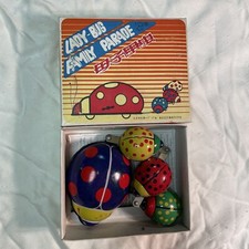 Lady Bug Family Parade wind up tin toy IN BOX