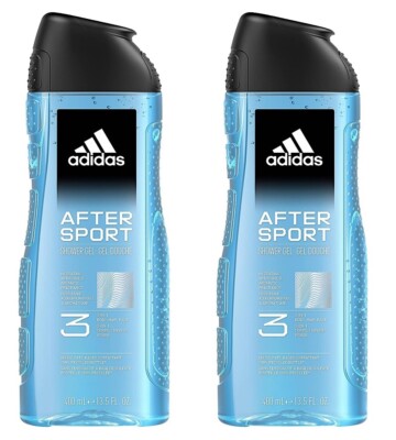   Adidas After Sport Duschgel Herren  Shower Gel Haar Körper Shampoo 2x 400ml  