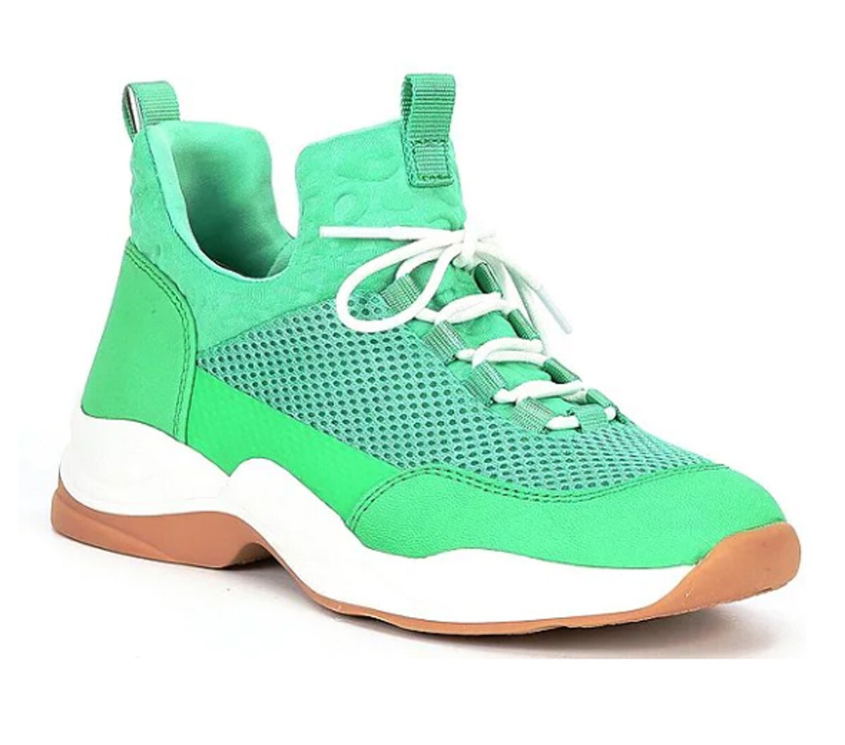 Gianni Bini Women's Rizwell Lace-Up Sneakers Size US M Galactic  Green