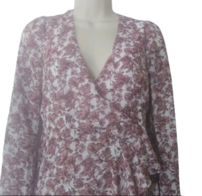 Forever 21 Ivory and Mauve Woven Floral Mini Dress Size S NWT | eBay
