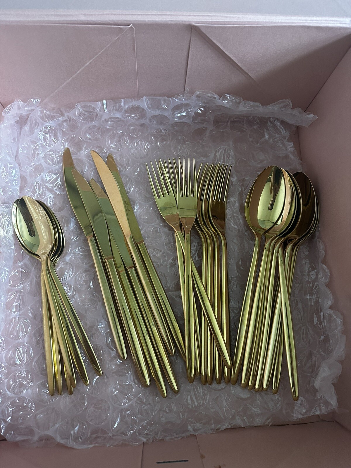 gold plated cutlery set eBay