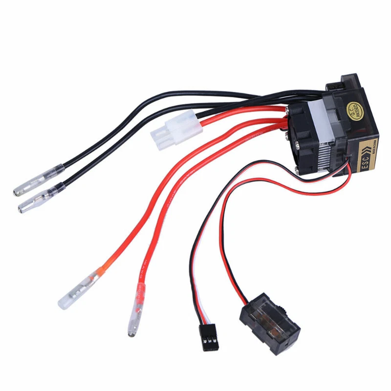 Double Way 320A ESC Brush Motor Speed Controller With Fan for RC Car Boat Models - Image 3 of 4