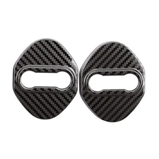 2X Carbon Fiber Look Stainless Door Latch Striker Cover Fits 03-11 Element