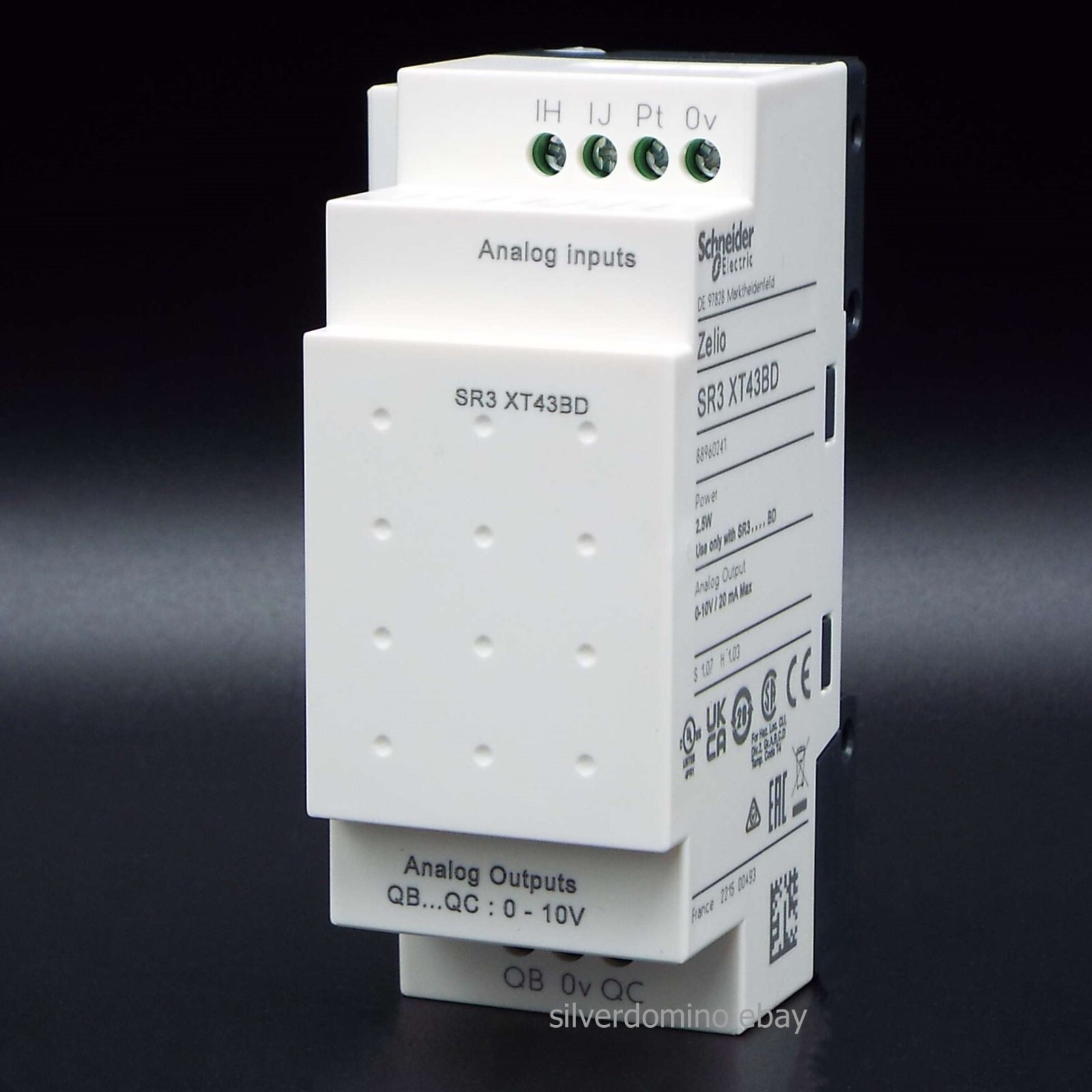 Schneider Zelio SR3XT43BD Analogue extension module • 4 I/O 24V DC