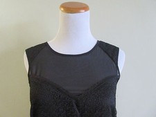 NWT ASOS Maternity Black Sleeveless Sheer & Solid Lace Panel Dress  US 4/UK8