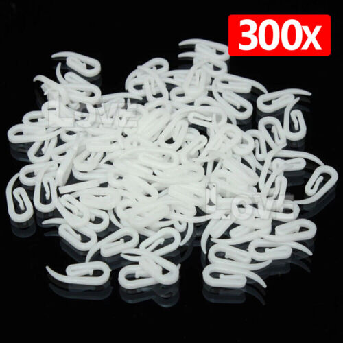 up 300x Nylon Curtain Gather Hooks Pencil Pleat Lace Boat Caravan Camper Plastic - Picture 12 of 12