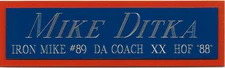 MIKE DITKA DA BEARS NAMEPLATE FO AUTOGRAPHED Signed FOOTBALL Jersey HELMET PHOTO
