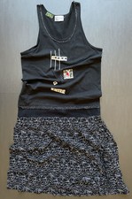 Vintage K.D. Spring Long Casual Sleeveless Dress Size 1 Black and White
