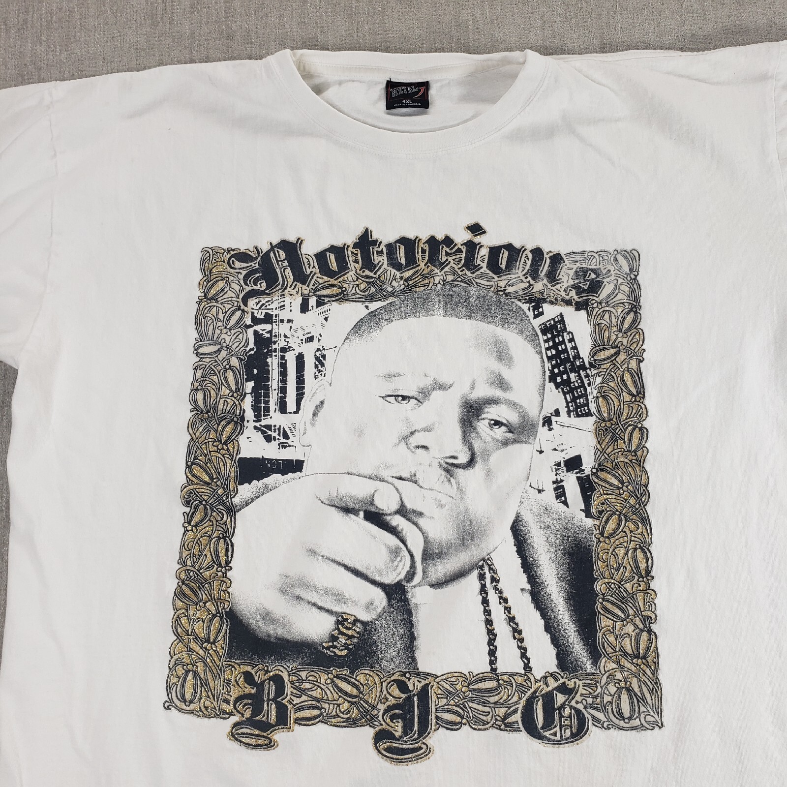 Vtg New Generation Metal NOTORIOUS B.I.G Tshirt Rap T… Gem