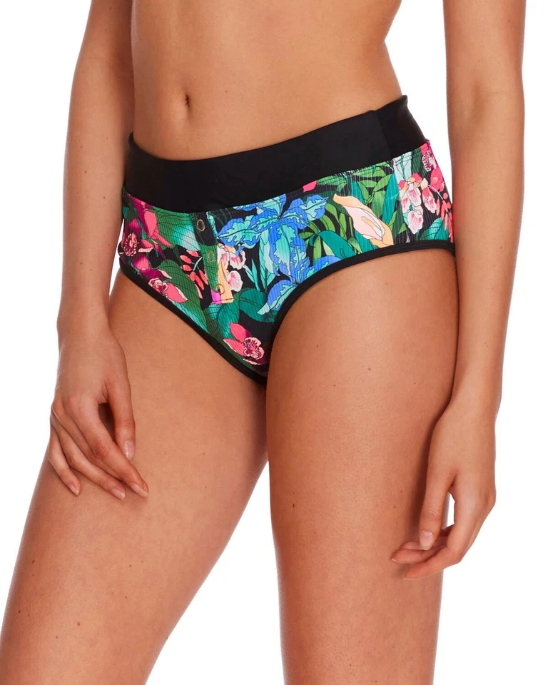 Body Glove 267811 Mujer Selva Retro Negro Bikini Parte Inferior Traje de Baño Talla S Foto 2 de 3