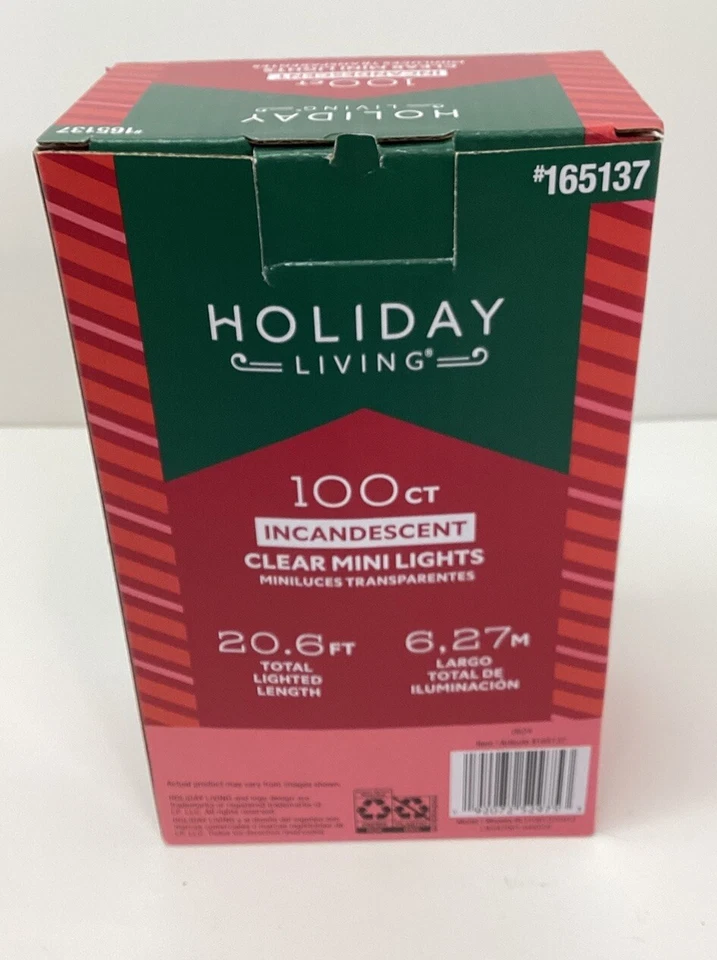 NUEVO Holiday 100 unidades 21,9 pies blanco cálido Navidad cadena luces interior/exterior Foto 3 de 4