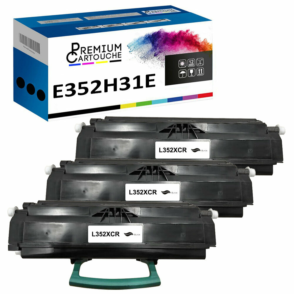 Toner E352H11E Noir compatible Lexmark pour remplacer vos cartouches vides sans bloquer le bureau