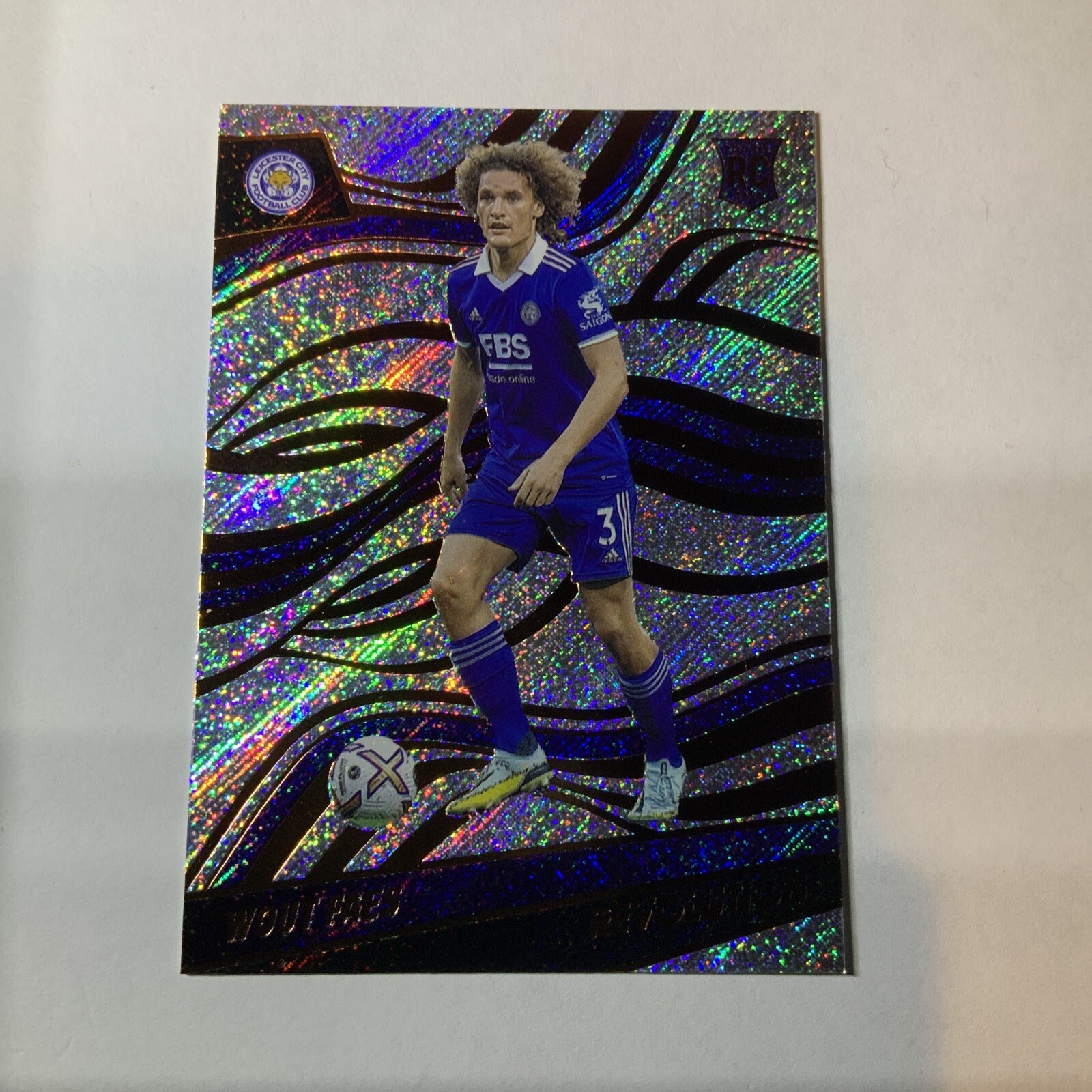 Wout Faes 2022-23 Panini Revolution Premier League Rookie RC #270 Leicester City