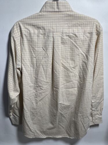 Brooks Brothers Shirt Mens Small Button Down Yellow Blue Plaid Dress Collared - Picture 3 of 7