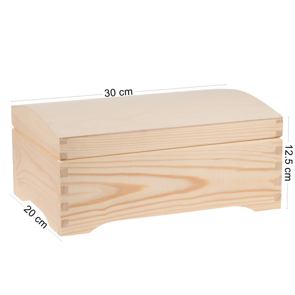 Large Wooden Chest  – Ideal for Decoupage & Storage (30 x 20 cm) - Image 2 of 3