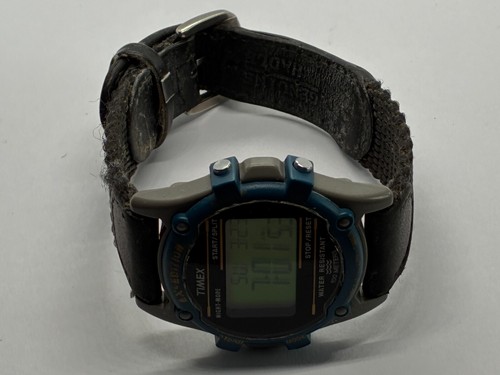 Working Vintage Men's Blue and Silver Acrylic Timex Expedition Digital Watch CU - Picture 8 of 9