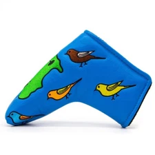 Blue Blade Golf Putter Head Cover Premium Birds Putting Magnetic Headcover