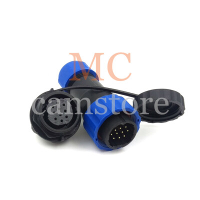 SD20 10pin LED Connector IP67 Waterproof Connector, 5A Panel Mount ConnectorSet