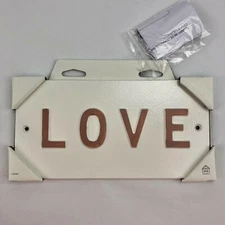 Hearth & Hand With Magnolia Love Wall Sign-Brown/White 5” X 10” Farmhouse