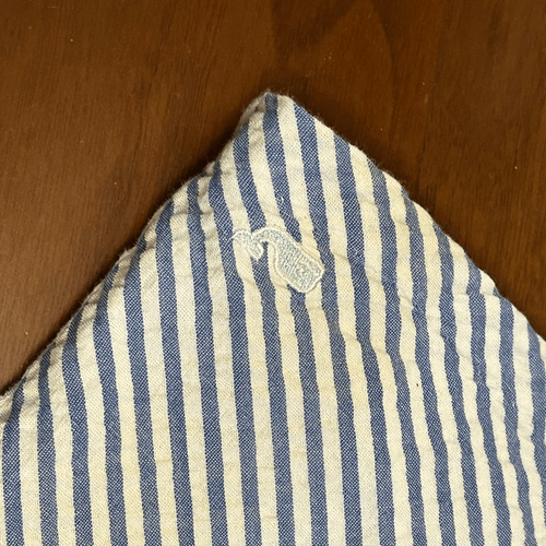 Vineyard Vines girl's seersucker blue and white mixed print 100% cotton dress 14 - Picture 3 of 7