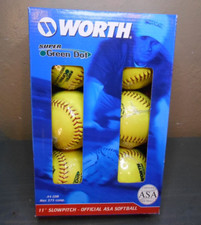 Worth Protac 11” Slowpitch Softball Super Green Dot CLok 375 Comp.  ASA  WA11SY