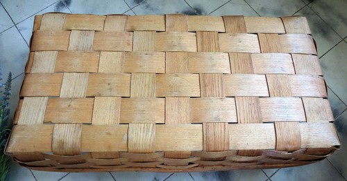 Vintage Large Splint Wood Center Single Handle Gathering Basket - Picture 6 of 11