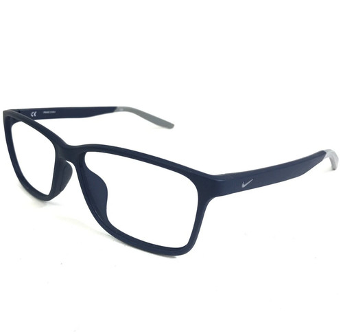 Nike Eyeglasses Frames 7118 413 Matte Navy Blue Square Full Rim 57-14-140
