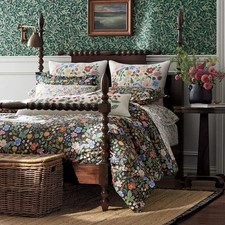 Rifle Paper Co. Strawberry Fields Classic Cool Cotton Percale Duvet Cover - Blac