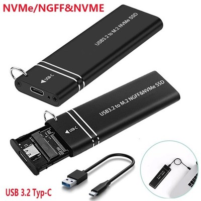 M2 SSD-Gehäuse M.2 NVMe NGFF SATA USB 3.2 Typ-C Gehäuseadapter 10Gbps PCIe SSD