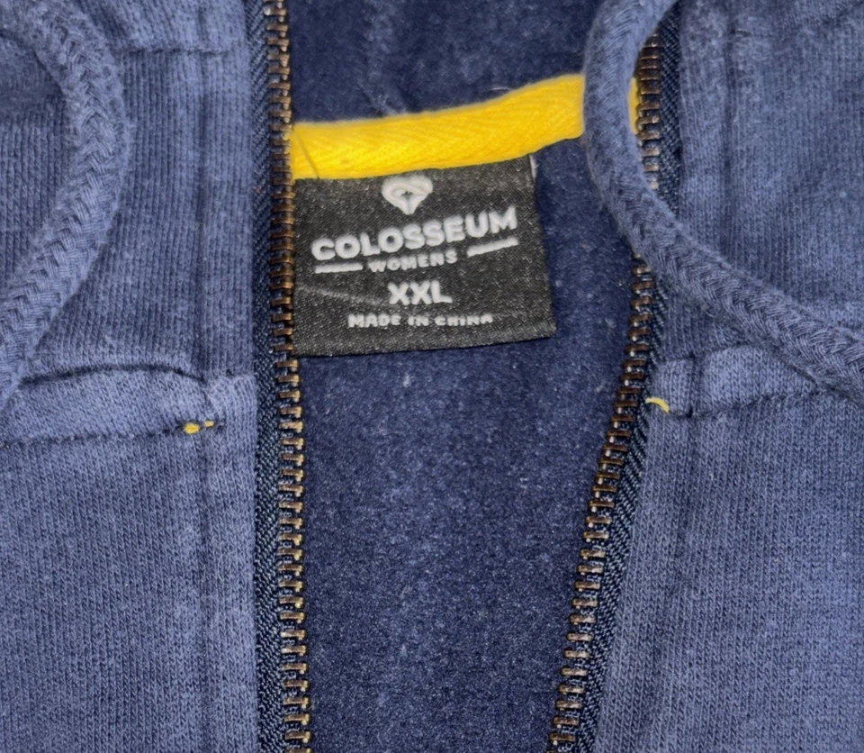 Sudadera Michigan Wolverine Talla XXL Amarillo Azul Sudadera con Capucha Foto 4 de 4