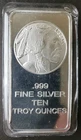SilverTowne 10oz Silver Buffalo Bar in Plastic