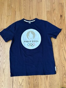 Paris Olympic Games 2024 Logo on a T Shirt at Vertical Composition