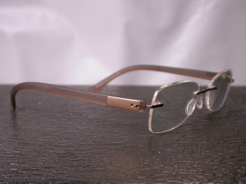 Silhouette Titan Frameless Bronze Clear Eyeglasses Made in Austria