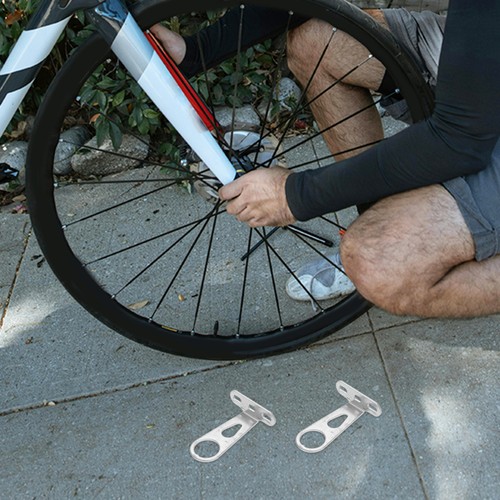 2 Pezzi Cestello Auto Fissaggio Porta Forcella Anteriore Bici Ricambi Bici - Foto 5 di 12