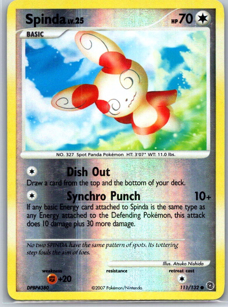 Pokemon TCG Spinda Common Reverse Holo Secret Wonders 111/132 MP