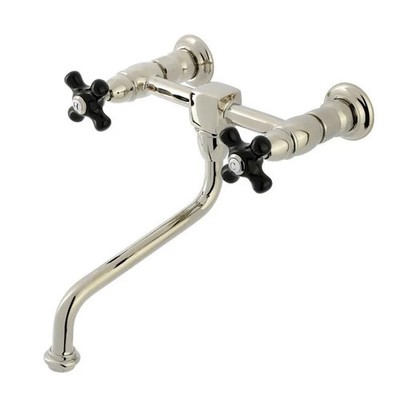 Kingston Brass KS1216PKX 11.25 in. Spout Reach Duchess Double-Handle Wall Mou...