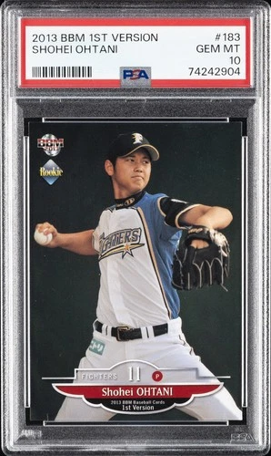 2013 BBM 1ST VERSION #183 SHOHEI OHTANI ROOKIE RC PSA 10