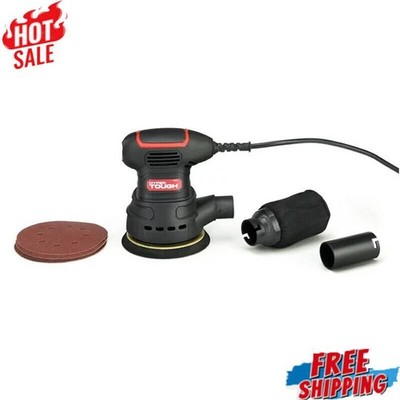 2.5 Amp Corded Orbital Sander W/ Dust Bag Vacuum Hose Adapter & 3 Sanding Sheets