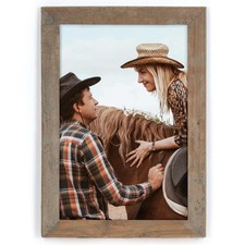 Rustic Reclaimed Wood Frame 12x18, Tempered Glass, Farmhouse Style Photo Fram...