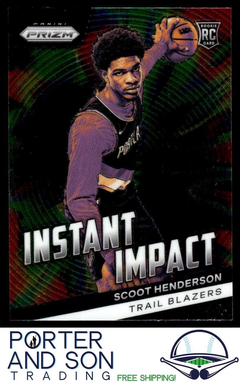 Scoot Henderson 2023-24 Panini Prizm RC Instant Impact #9 Portland Trail Blazers