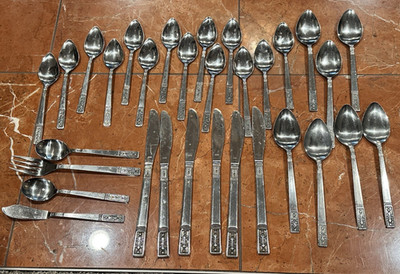 INTERPUR CORTINA MCM SILVERWARE FLATWARE SET 30 PCS SPOON KNIVES & FORKS LOT EU