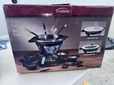 NIB Trudeau 30 Piece 3 In 1 Meat Cheese Chocolate Fondue Set