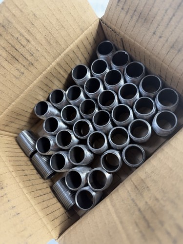 LOT OF 37. 1/2" X Close Nipple BLACK IRON GAS PIPE FITTINGS THREADED. 1โ Long